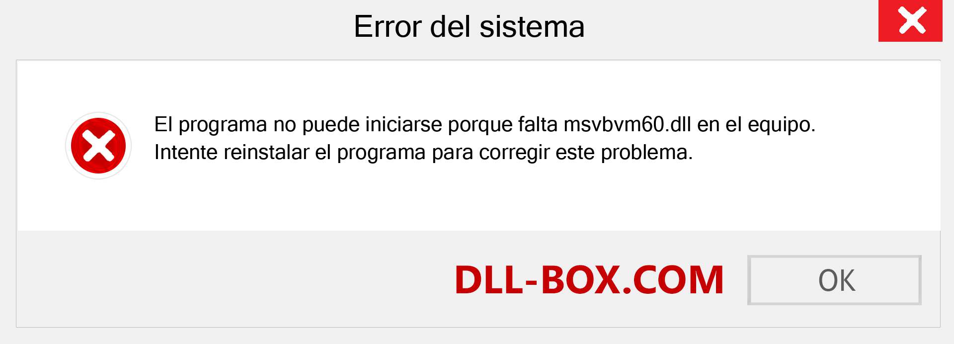 ¿Falta el archivo msvbvm60.dll ?. Descargar para Windows 7, 8, 10 - Corregir msvbvm60 dll Missing Error en Windows, fotos, imágenes